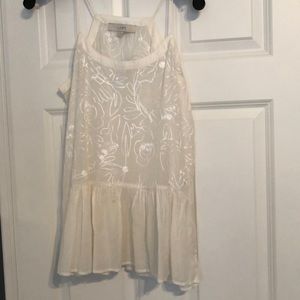 Loft cream colored strappy blouse